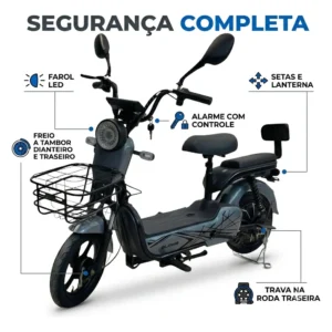 A Melhor Bicicleta Elétrica 500W 48V Moto Scooter Bateria De Lítio Removível 15Ah