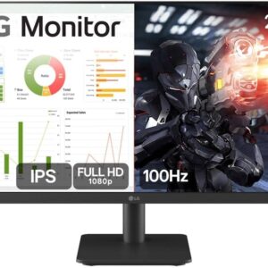 Monitor PC Gamer Top DEMAIS é o LG 24” IPS 100Hz Full HD HDMI 2x, Preto - 24MS500