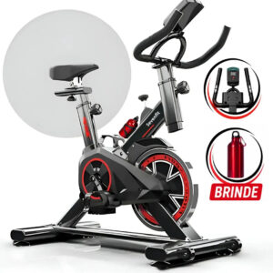Vale a Pena Bicicleta Ergométrica Bike Spinning 6kg Sensação inércia Fitness Preto e Vermelho Sevenfit Para Cardio E Musculação