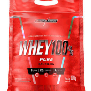 Top para Crescimento Muscular - Whey 100% Pure Baunilha 900g Integralmedica