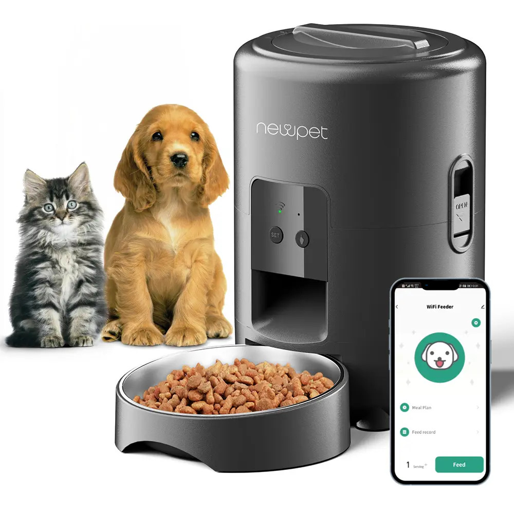 Comedouro Automático para Pet Vale a Pena? Sim! Confira! App Newpet NP1322 Preto
