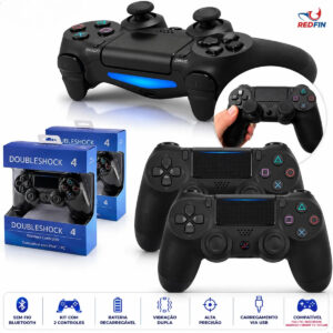 Melhor Kit de Videogame 2 Controle Para Ps4 Sem Fio Redfin Para Ps4 Pc Bluetooth